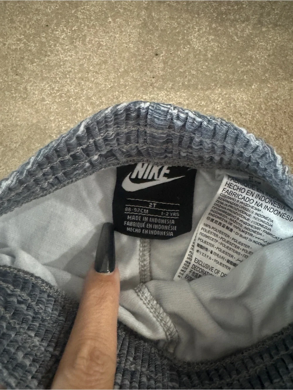 Nike Toddler 2T Gray Marled Track Suit Set Jacket Jogger Pants Logo Tape - Picture 7 of 7
